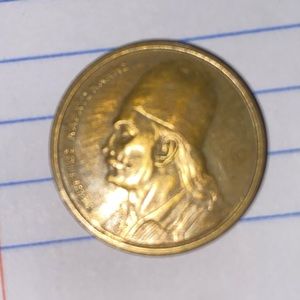 1976 Greece 2 Drachmai Coin w/ Georgios Karaiskakis & Rifles, Good Condition